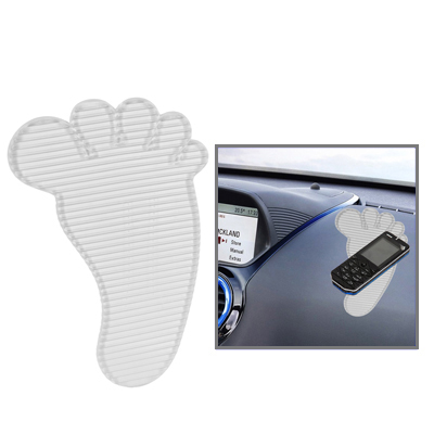 Feet Shaped Car Anti-Slip Mat Super Sticky Pad for Phone / GPS/ MP4/ MP3 (Transparent)